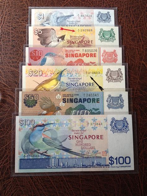Coins Collection Singapore Banknote Bird Series