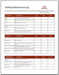 By executing this preventative maintenance checklist each year, you will be able to catch problems before they become expensive fixes while at the same time keeping your property looking great. Building Maintenance Schedule Excel Template | Home ...