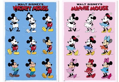 The Evolution Of Mickey Mouse And Minnie Mouse 2 Piece Disney Tv Show