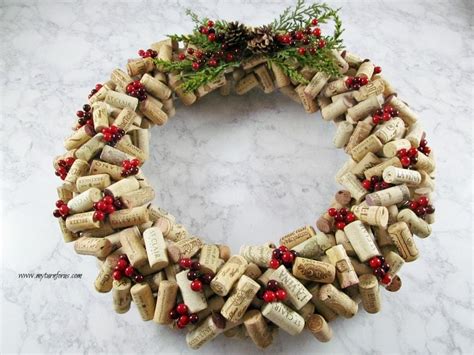 How To Make A Christmas Wine Cork Wreath Today My Turn For Us
