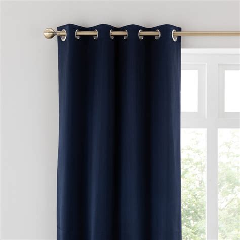 Dunelm Satin Navy Eyelet Curtains Navy Shopstyle