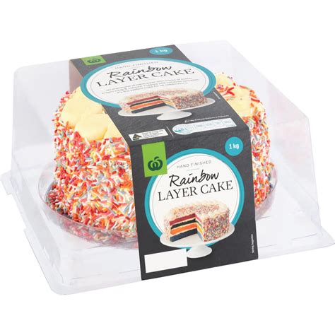 Woolworths Rainbow Layer Cake 1kg Bunch