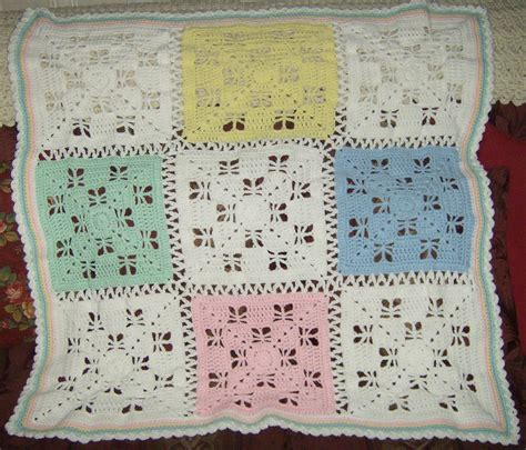 Crochet Butterfly Squares Baby Blanket Baby Afghans Butterfly Baby