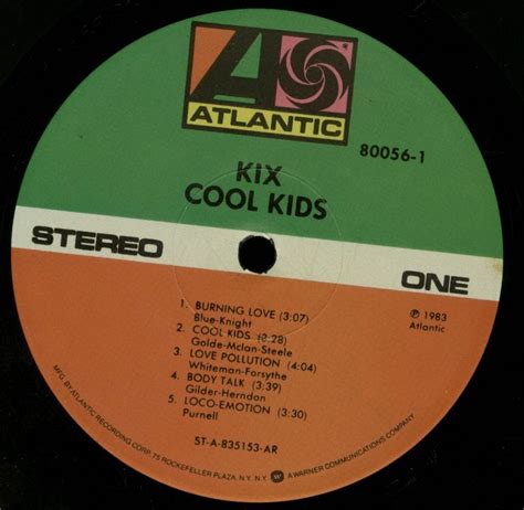 This is an outdoor event, held rain or shine. Kix Cool Kids Promo LP