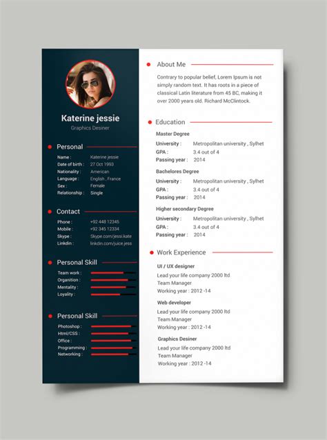 A resume is essentially a job seeker's first impression to any potential employer, so it's important to have one that's both attractive and professional. Download Free Professional Resume Templates | IPASPHOTO