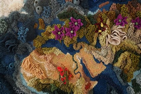 Textile Artist Handcrafts Giant Tapestry Of The World Map
