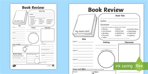 Outlining a novel is a process. FREE! - In Depth Book Review Writing Template (teacher made)