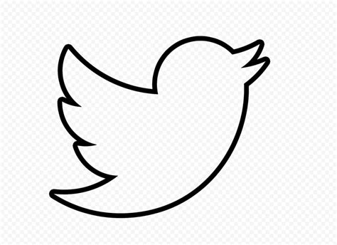 Hd Black Outline Twitter Bird Logo Icon Png Citypng
