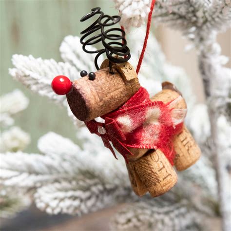 Wine Cork Reindeer Ornament Etsy Canada
