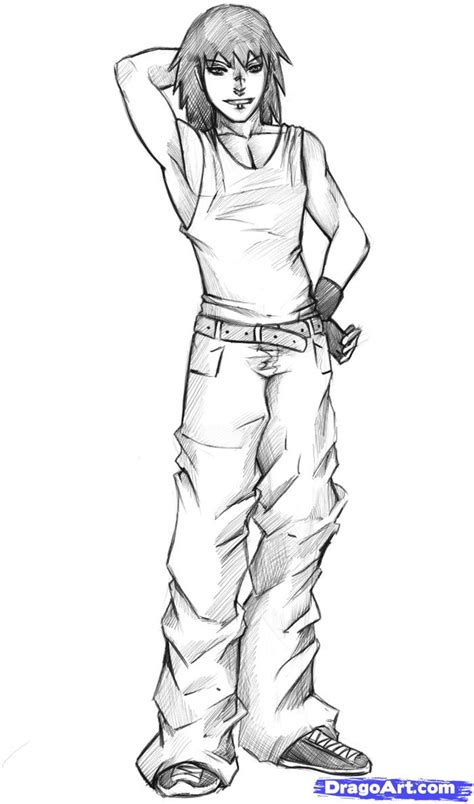 Anime Boy Full Body Drawing At Paintingvalley Com Explore