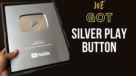 We Got Our Silver Play Button How To Apply For Silver Play Button YouTube