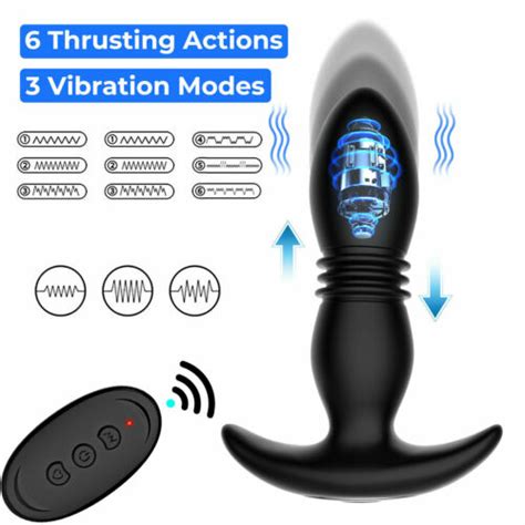 Telescopic Anal Plug Dildo Male Prostate Massager Vibrator Sex Toy For