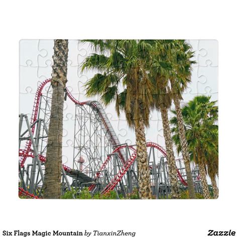 The apartments are set amid the city's most extensive private. Six Flags Magic Mountain Jigsaw Puzzle | Zazzle.com in ...