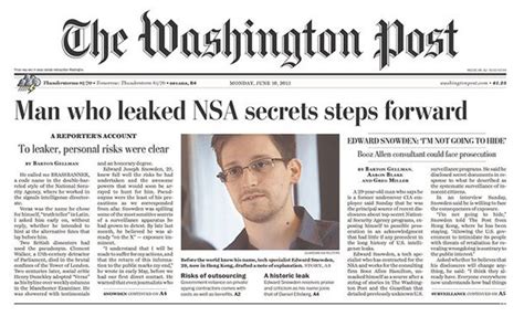 Washington Post Calls For Prosecution Of Snowden Who