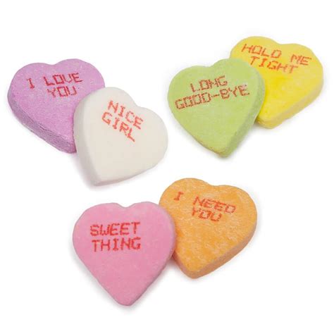 Brachs Large Conversation Hearts Candy 16 Ounce Bag Bestcandyshop