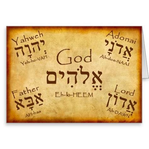 Name Of God In Hebrew Names Of God Hebrew Words Learn Hebrew