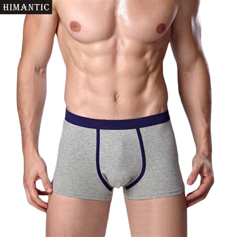Men Sexy Boxers Underwear Mens U Convex Design Cotton Flat Pants Mens