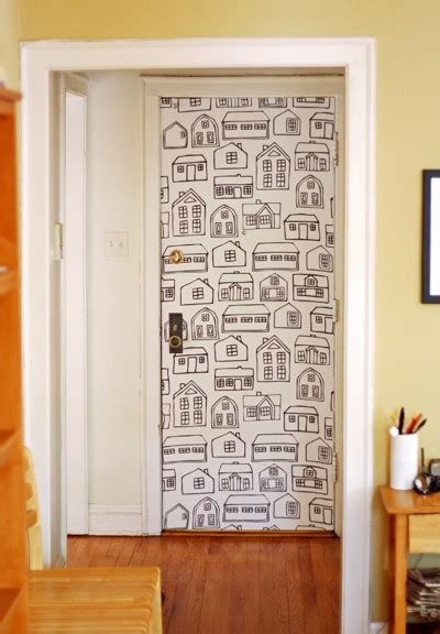 10 Cool Ideas To Decorate Your Doors With Wallpapers Shelterness