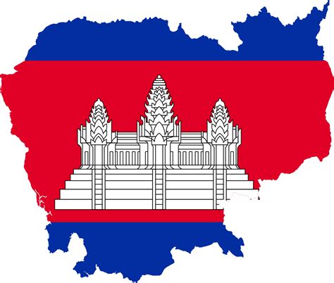 Flag map of Cambodia 캄보디아 | Cambodia flag, Cambodian flag ...