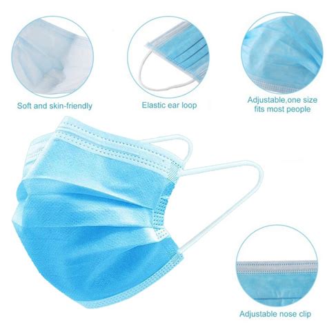 Disposable Surgical 3 Ply Face Mask 10 Pcs Tots Portercom