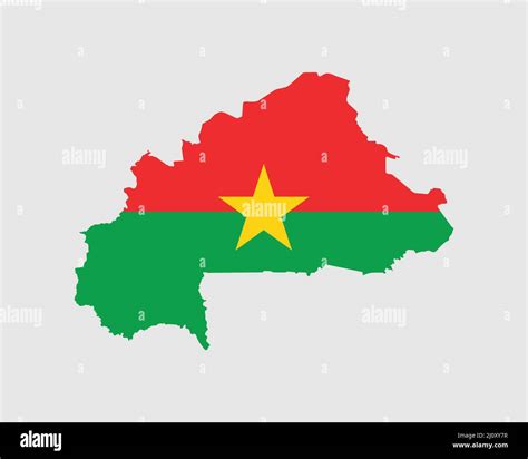 Burkina Faso Map Flag Map Of Burkina Faso With The Burkinese Country