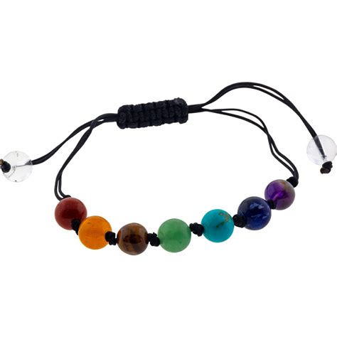 Adjustable Bracelet 8mm Round Beads Chakra Each Kheops International