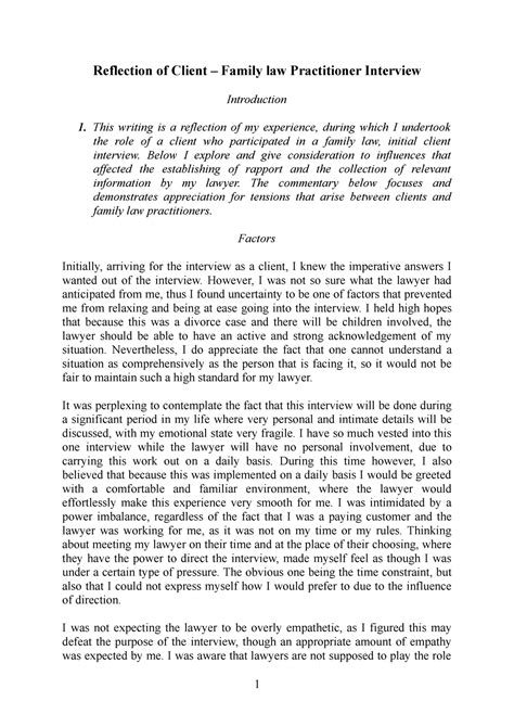 Example Of A Reflection Paper On An Interview 50 Best Reflective