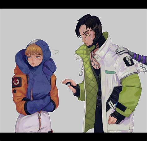 Pin By Frostycanine On Apex Legends Wattson X Crypto In