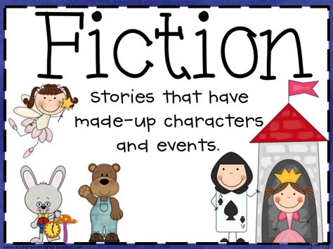 Stickers And Staples Fiction And Nonfiction Poster Freebie