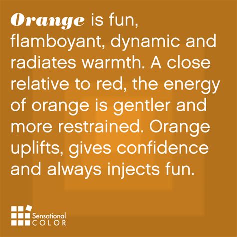 All About The Color Orange Sensational Color
