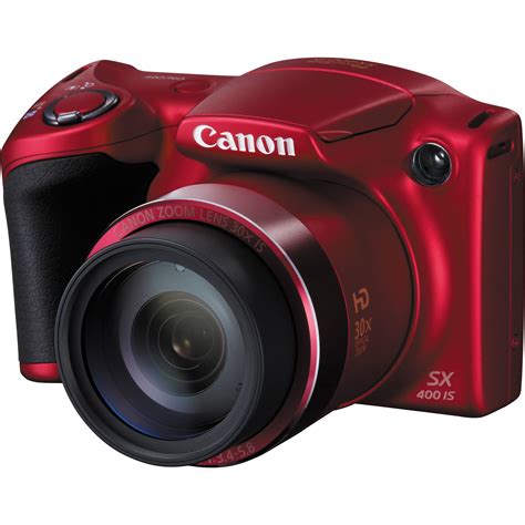 Canon PowerShot SX400 IS Digital Camera (Red) 9769B001 B&H Photo