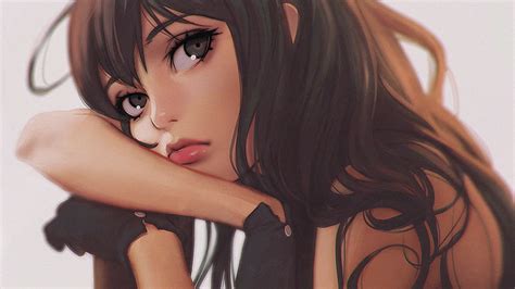 1170x2532px Free Download Hd Wallpaper Black Haired Female Anime