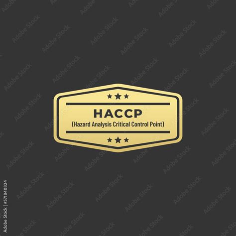 Modern Haccp Food Safety Seal Or Haccp Food Safety Logo Vector Isolated