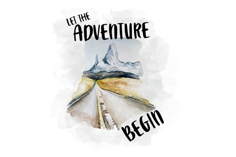 Let The Adventure Begin Watercolor Clipart 245047 Sublimation