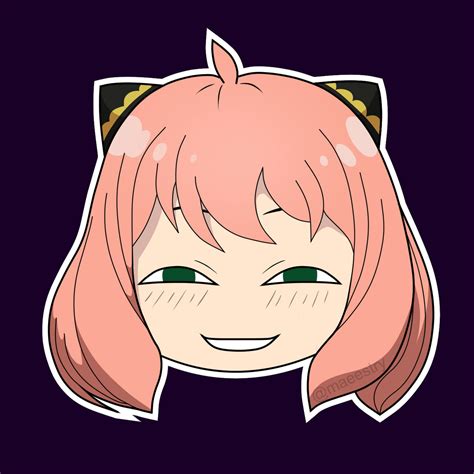 Anya Smug Face Sticker By Maeestry On Deviantart