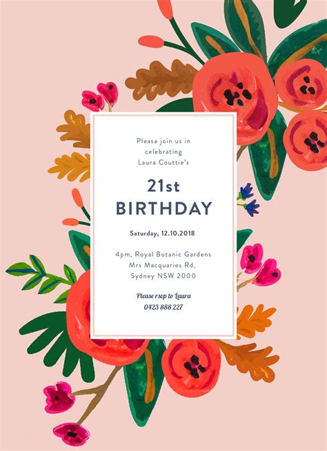 Print Custom Birthday Invitations Printable Templates Free