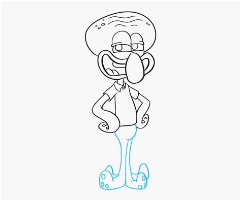 How To Draw Squidward From Spongebob Squarepants Squidward Drawing Easy Hd Png Download