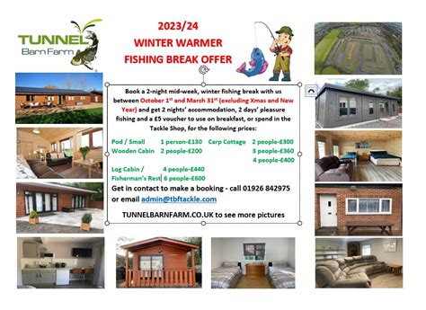 Fishing And Accommodation Offers Tunnel Barn Farm