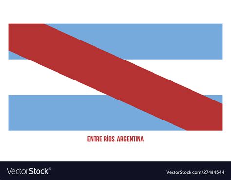 Entre Rios Flag On White Background Royalty Free Vector
