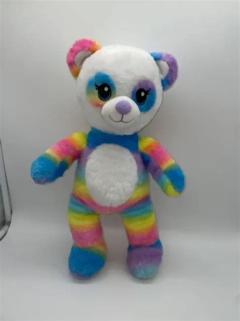 Build A Bear Rainbow Friends 16 Panda Bear Plush Glitter Eye Stuffed