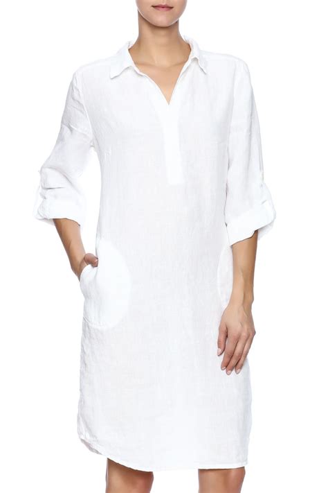 Nuthatch White Linen Shirt Dress Linen Shirt Dress Shirt Dress