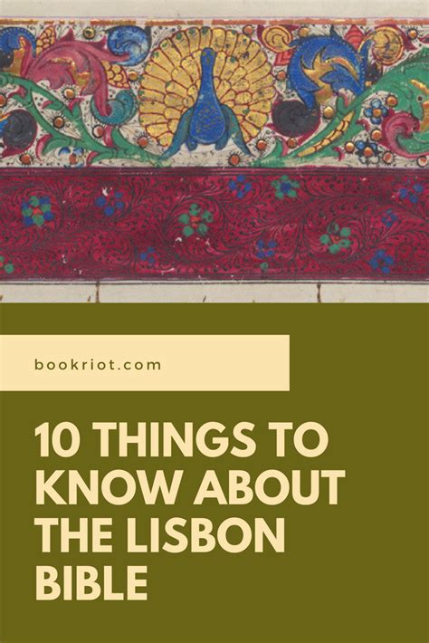 10 Things You Need To Know About The Lisbon Bible Inspirational Books