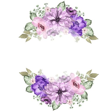 Purple Flower Watercolor Png Idalias Salon