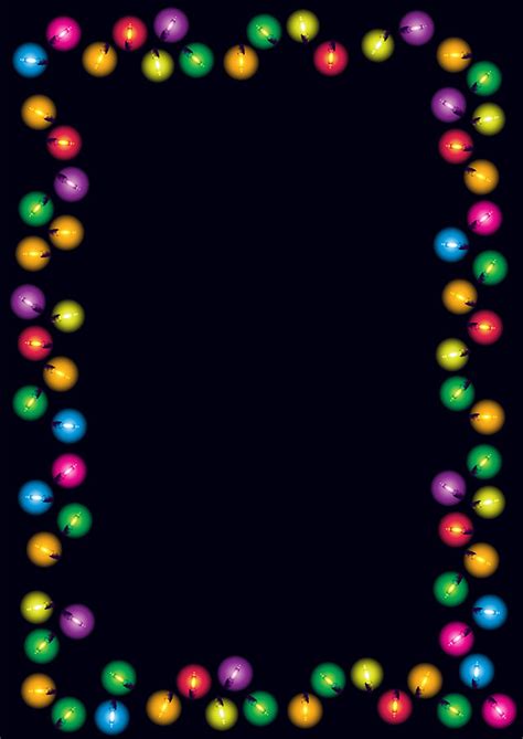 Christmas lights frame stock vectors, clipart and illustrations. Free Christmas Borders - Frames