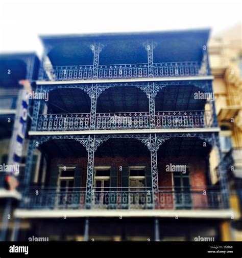 New Orleans French Architecture Stock Photo Alamy