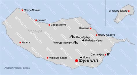 Карта острова Мадейра
