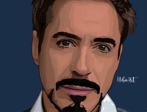 Robert Downey Jr Vector Drawing By Hiboart Robert Downey Jr Downey