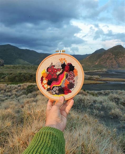 Abstract Embroidery Captures The Organic Textures Of Coral Reefs