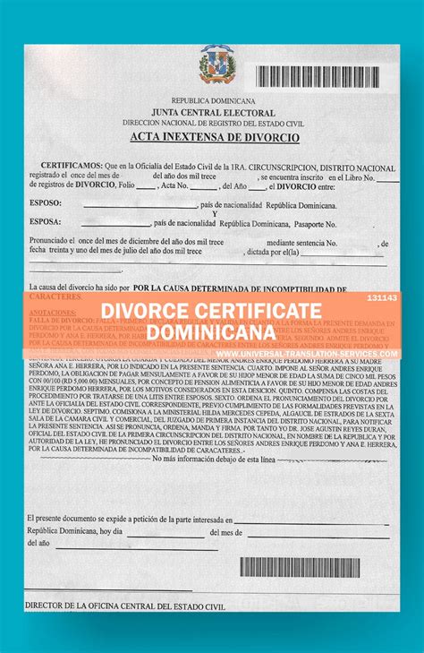 Divorce Certificate Translation Template