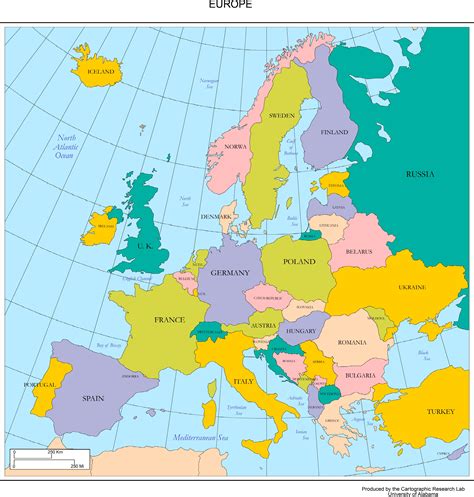 Political Map Of Europe With Countries And Capitals United States Map